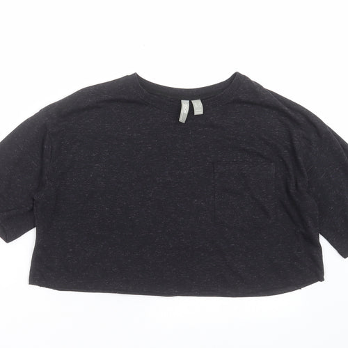 ASOS Womens Black   Cropped T-Shirt Size 8