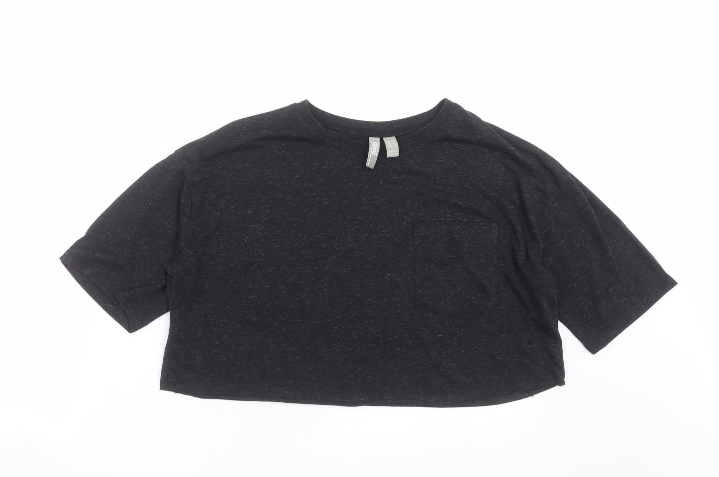 ASOS Womens Black   Cropped T-Shirt Size 8