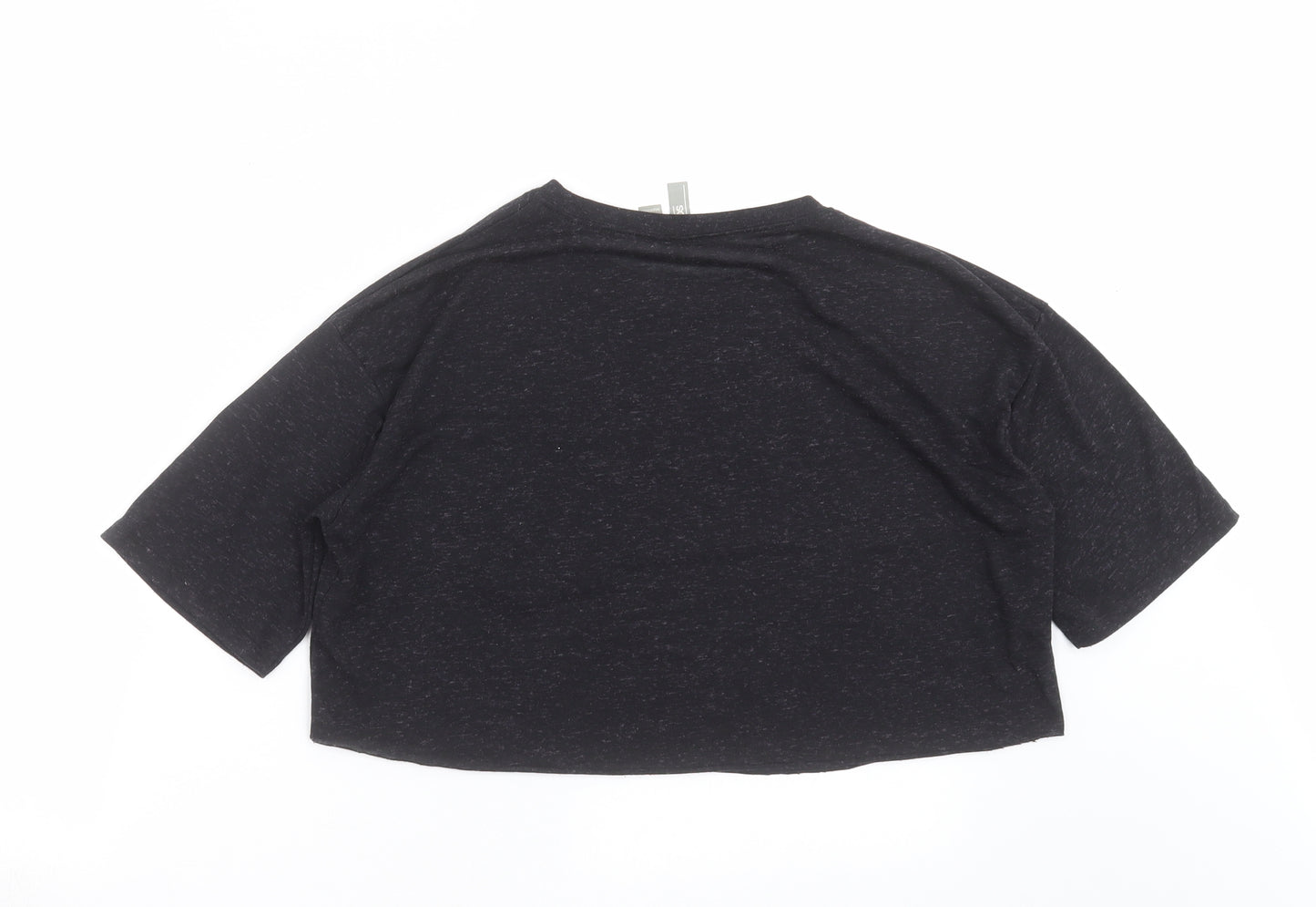 ASOS Womens Black   Cropped T-Shirt Size 8