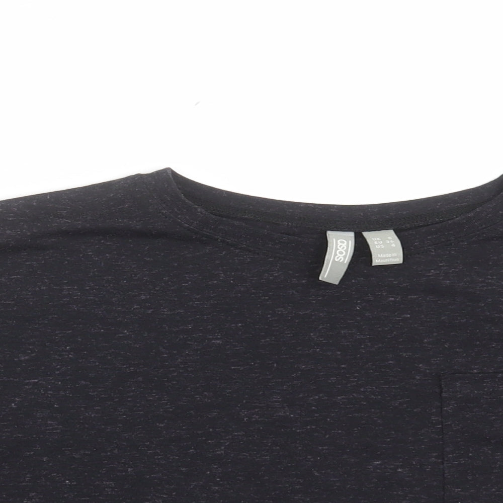 ASOS Womens Black   Cropped T-Shirt Size 8