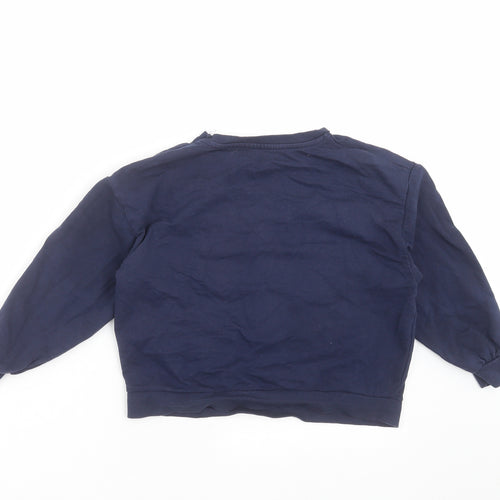 M&Co Girls Blue   Pullover Sweatshirt Size 6-7 Years  - unicorn