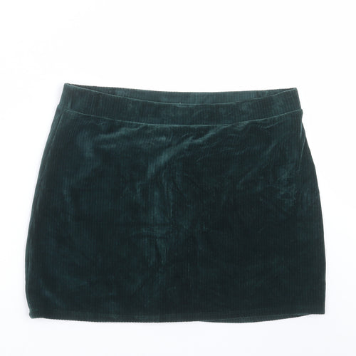 George Womens Green Striped  A-Line Skirt Size 18