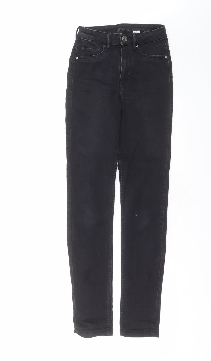H&M Womens Grey Denim Skinny Jeans Size 26 in L29 in