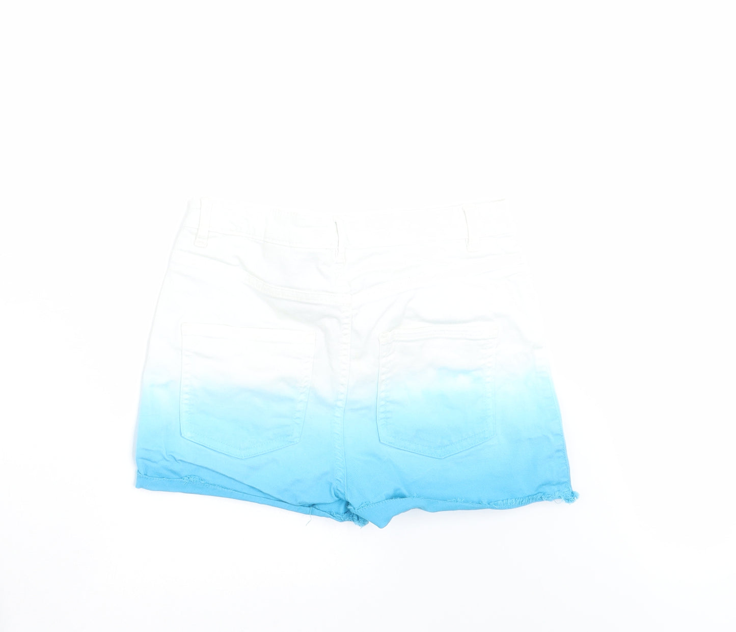 H&M Girls Blue  Denim Hot Pants Shorts Size 13-14 Years - Ombre