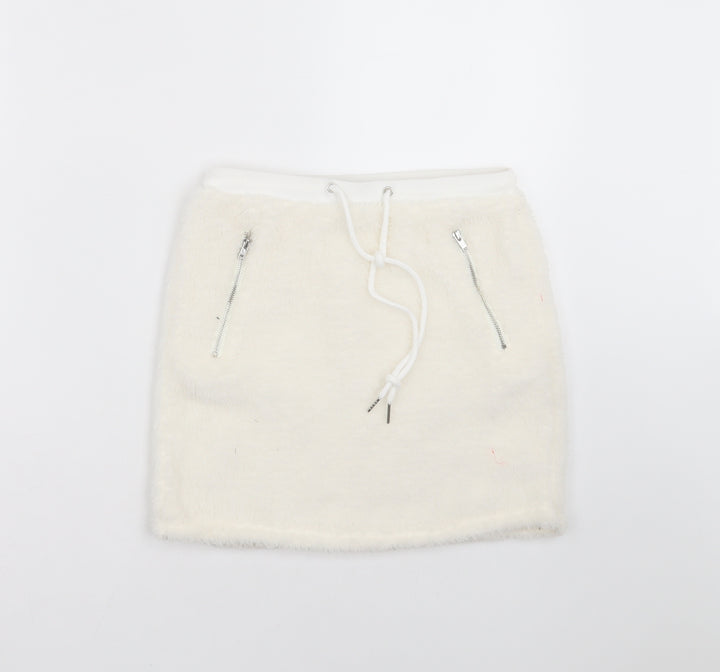 SheIn Womens Ivory Mini Skirt Size XS