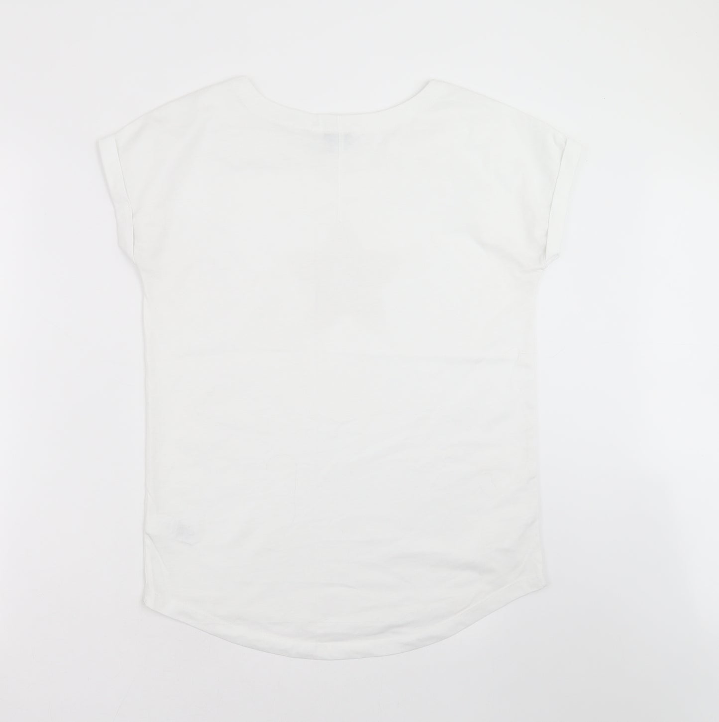 NEXT Womens White   Basic T-Shirt Size 8  - star
