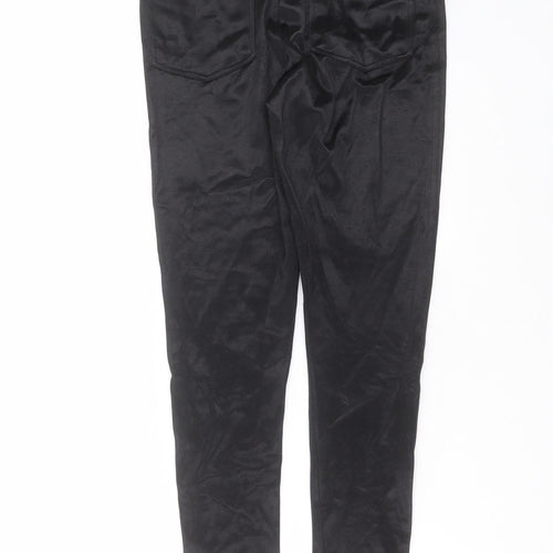 Miss Selfridge Womens Black   Trousers  Size 8 L27 in - Wet look