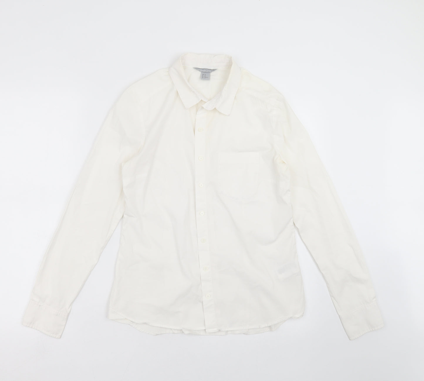 H&M Womens White   Basic Button-Up Size 12