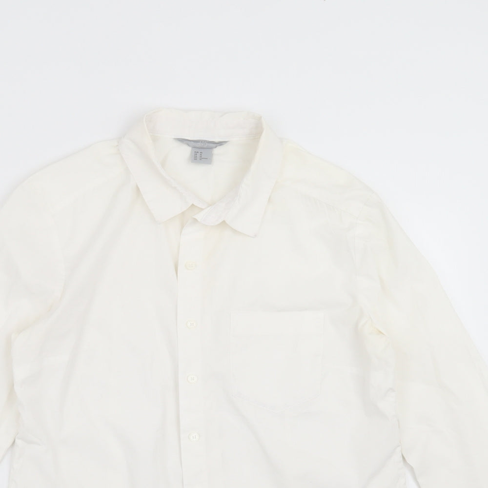 H&M Womens White   Basic Button-Up Size 12