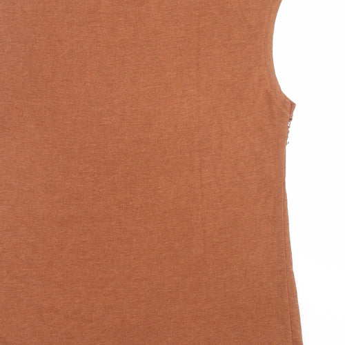 Dorothy Perkins Womens Brown  Knit Pullover Jumper Size 12  - crochet detail