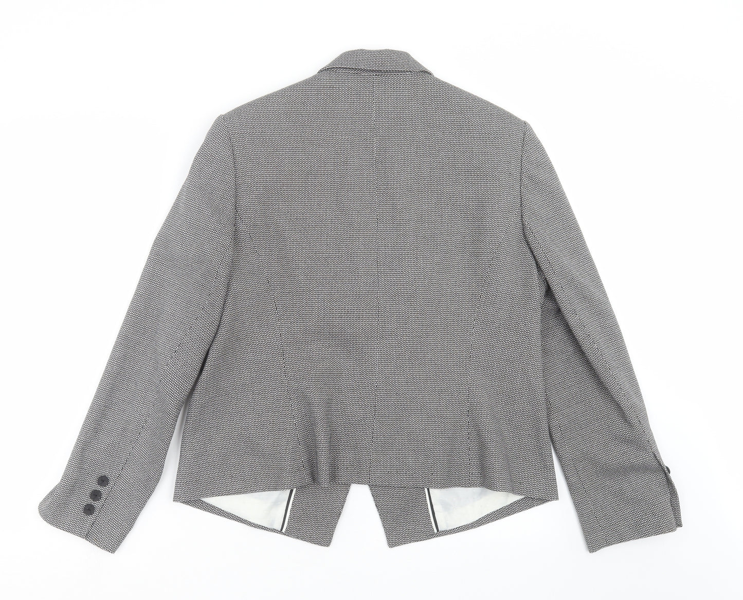 Marks and Spencer Womens Grey Geometric  Jacket Suit Jacket Size 18