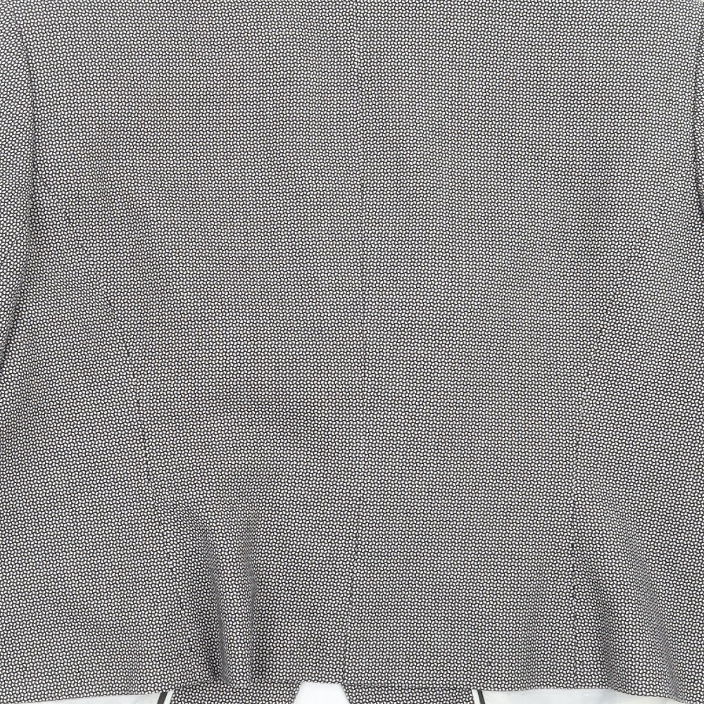 Marks and Spencer Womens Grey Geometric  Jacket Suit Jacket Size 18