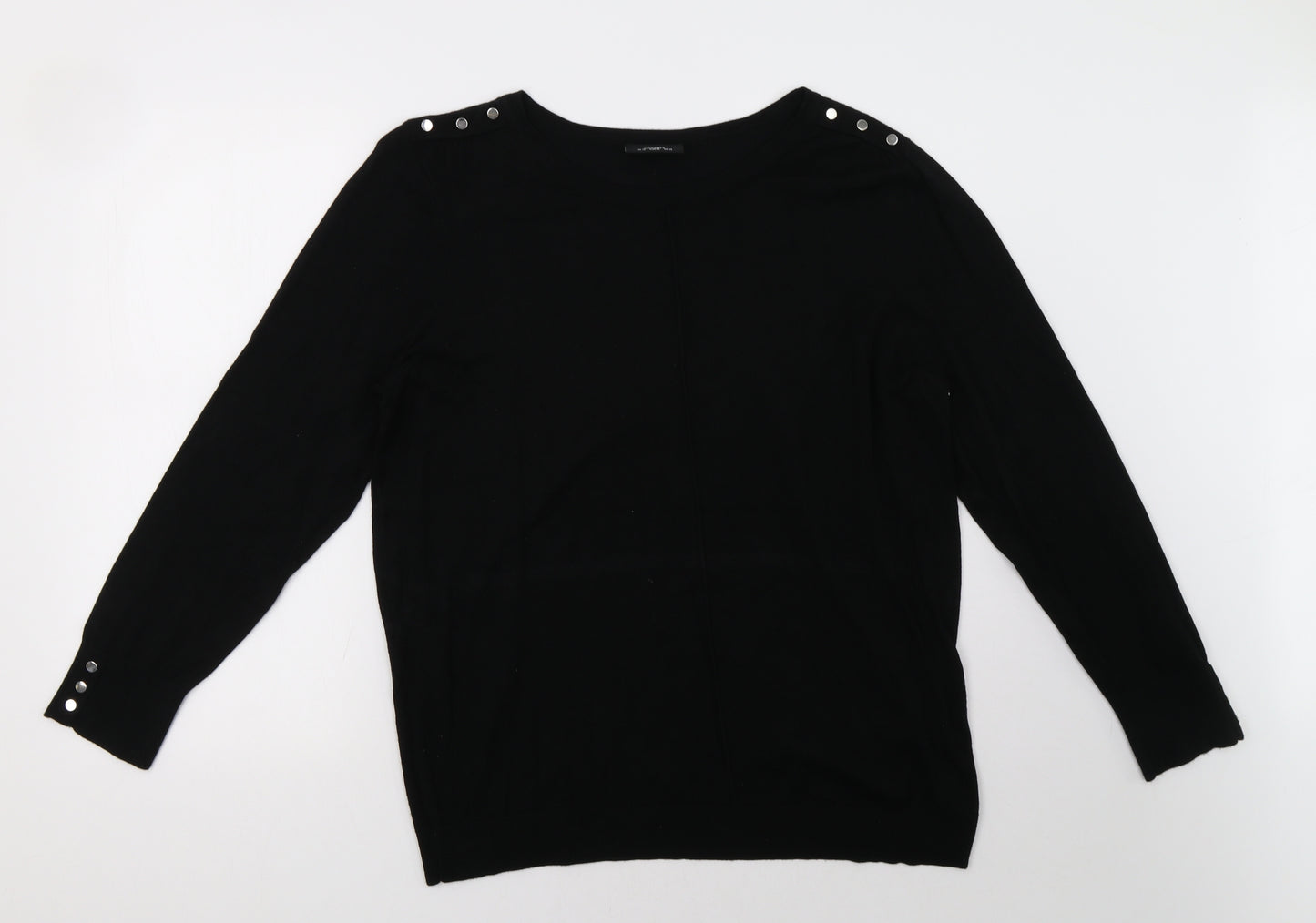 Wallis Womens Black   Pullover Sweatshirt Size 18