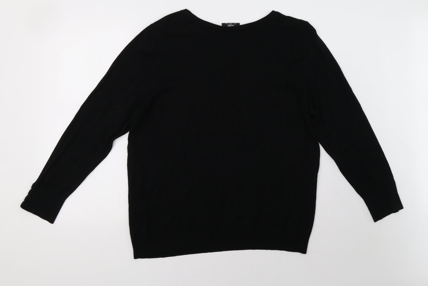 Wallis Womens Black   Pullover Sweatshirt Size 18