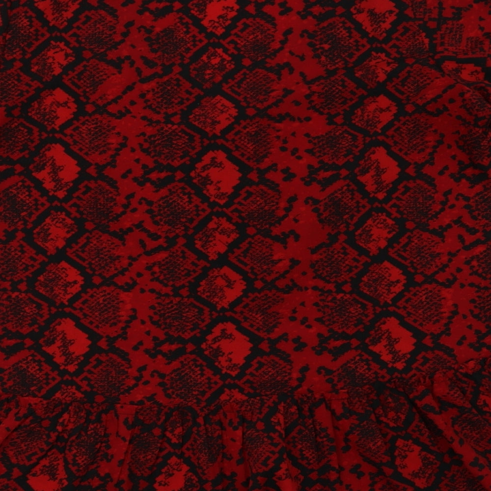 capsule Womens Red Animal Print  A-Line  Size 14