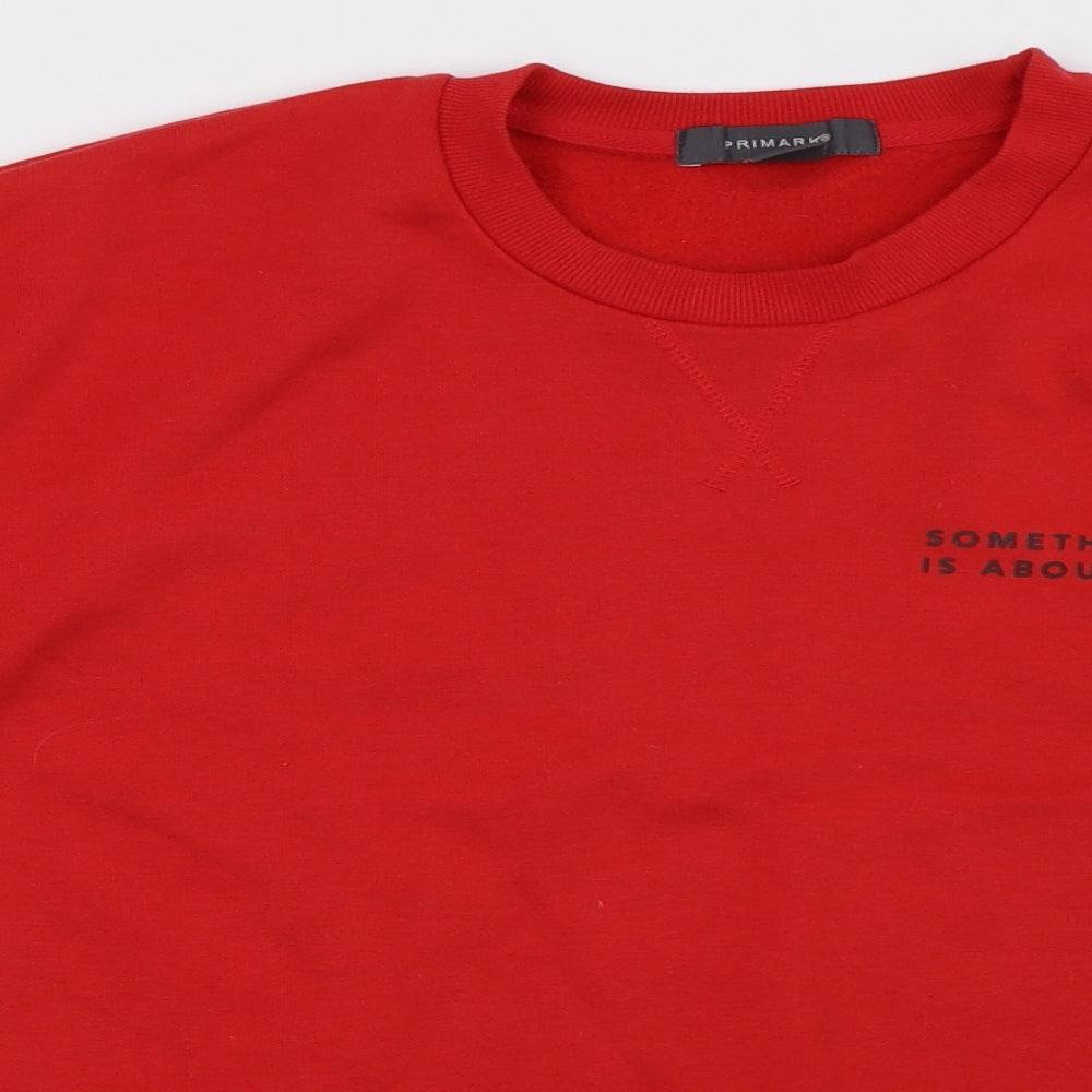 Primark Womens Red   Pullover Sweatshirt Size S