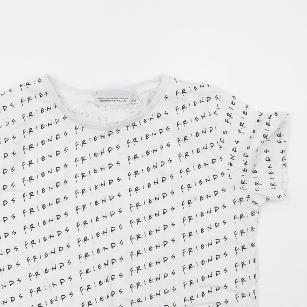 Primark Girls White Polka Dot  Basic T-Shirt Size 13-14 Years  - Friends