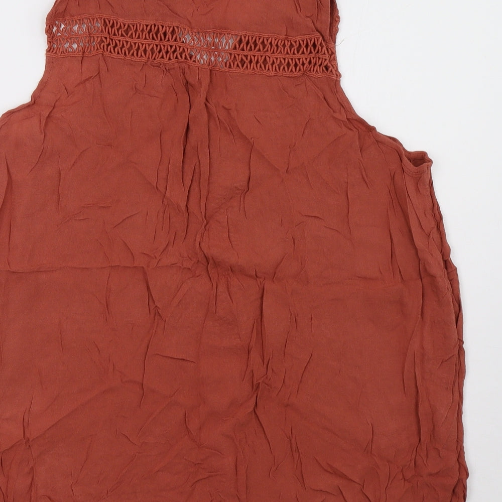 New Look Womens Orange   Basic Tank Size 16