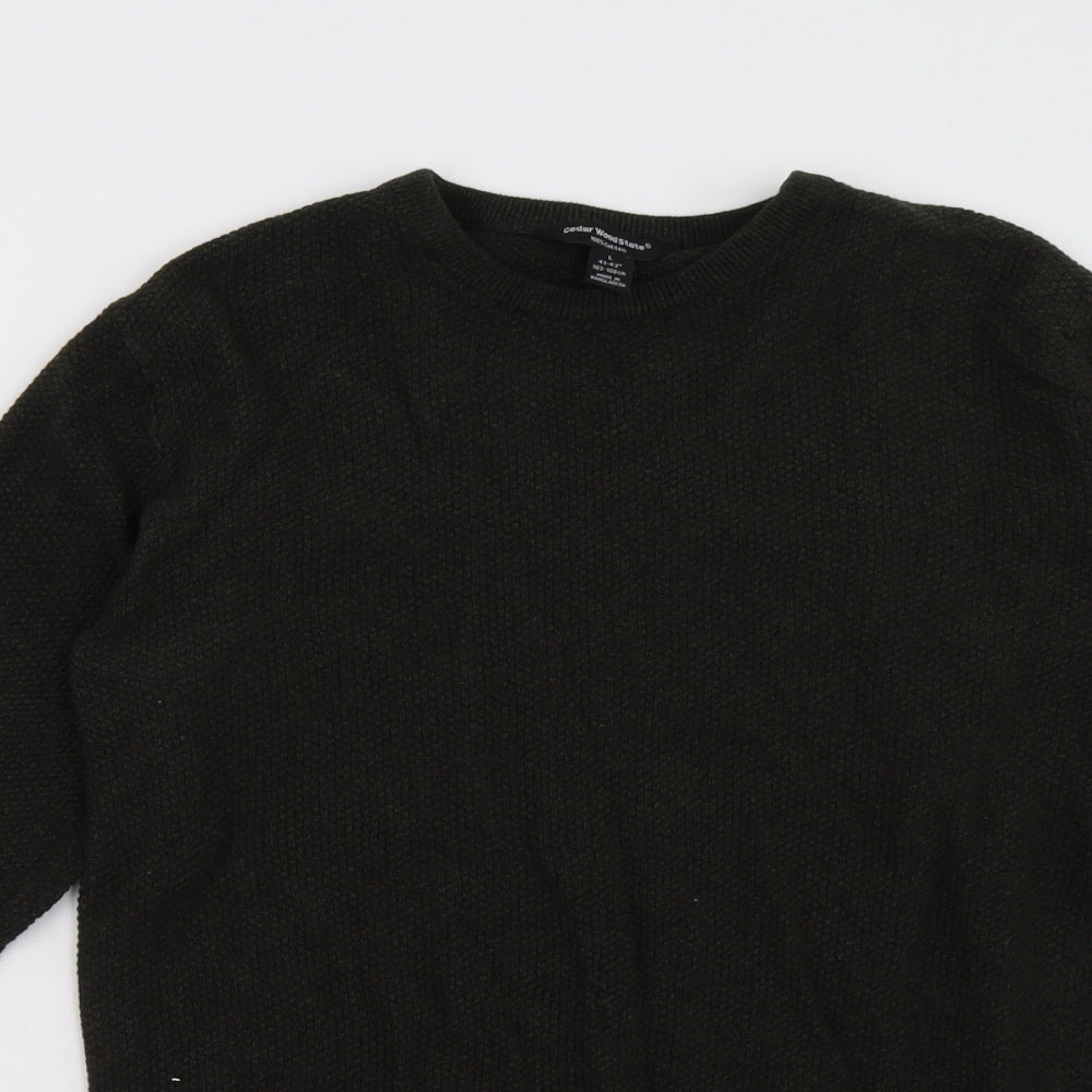 Cedar Wood State Mens Green   Pullover Sweatshirt Size L