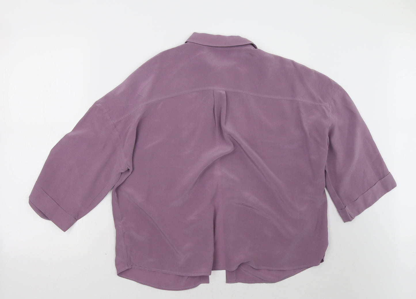 Marks and Spencer Womens Purple   Basic Button-Up Size 12