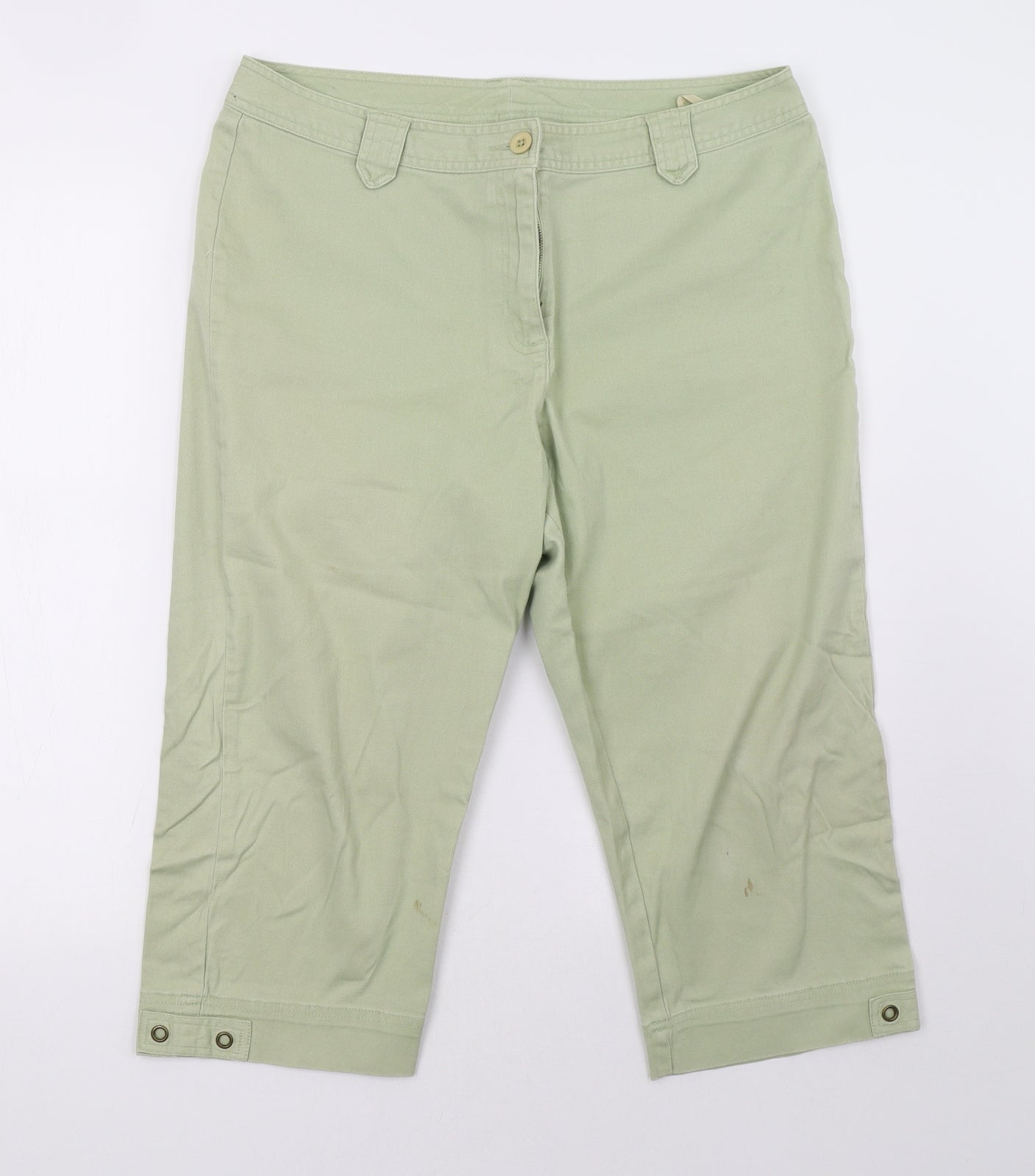 BM Womens Green   Cropped Trousers Size 16 L23 in