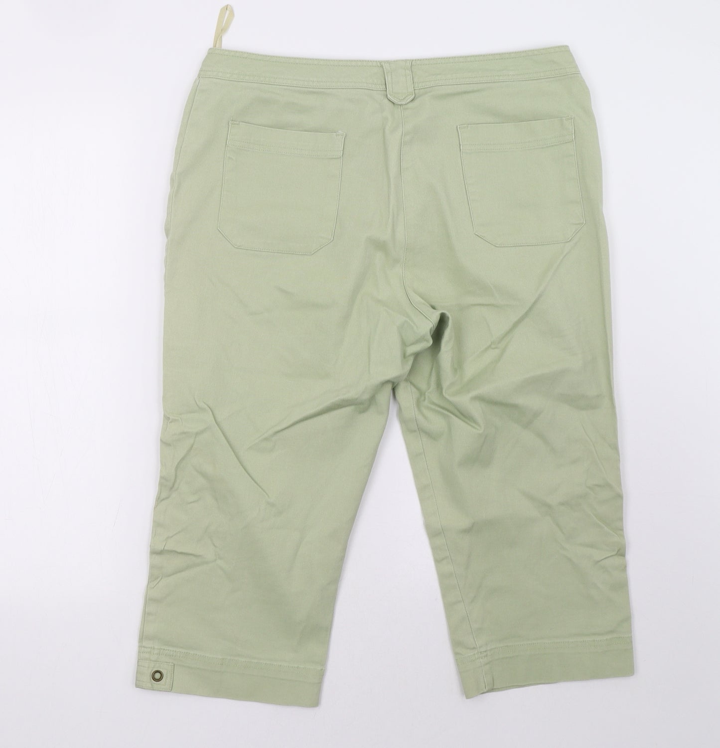 BM Womens Green   Cropped Trousers Size 16 L23 in