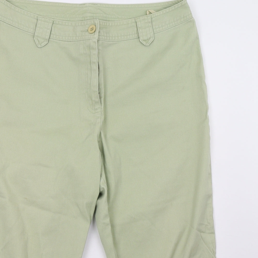 BM Womens Green   Cropped Trousers Size 16 L23 in