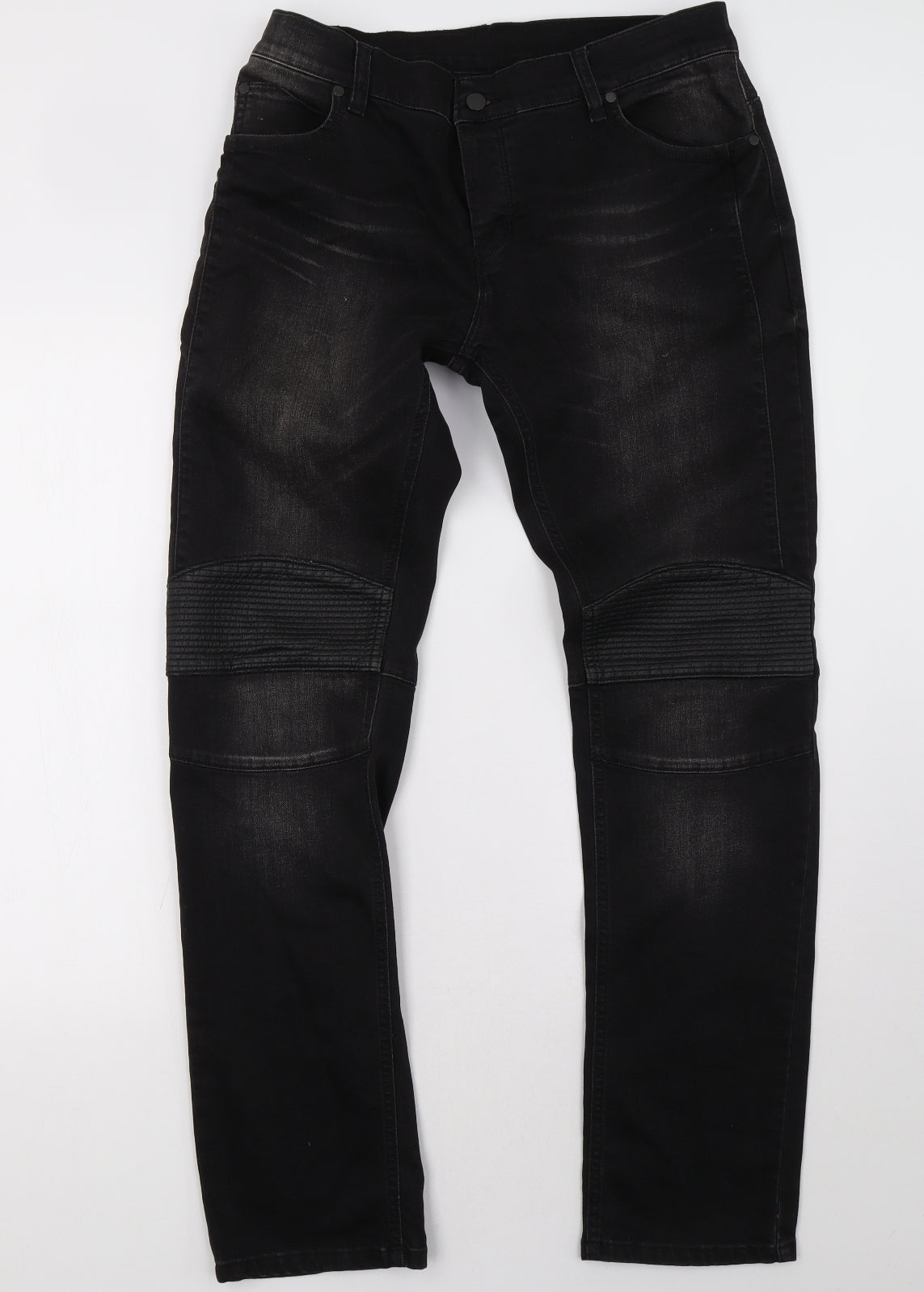 vendora Mens Black   Straight Jeans Size 38 L32 in