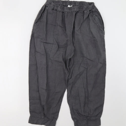 Preworn Womens Grey   Cropped Trousers Size 10 L25 in
