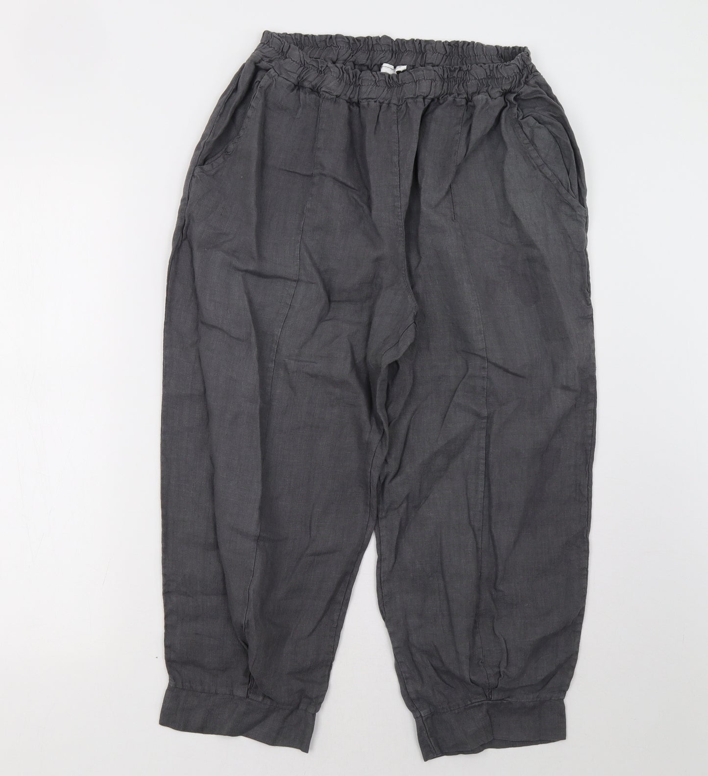 Preworn Womens Grey   Cropped Trousers Size 10 L25 in