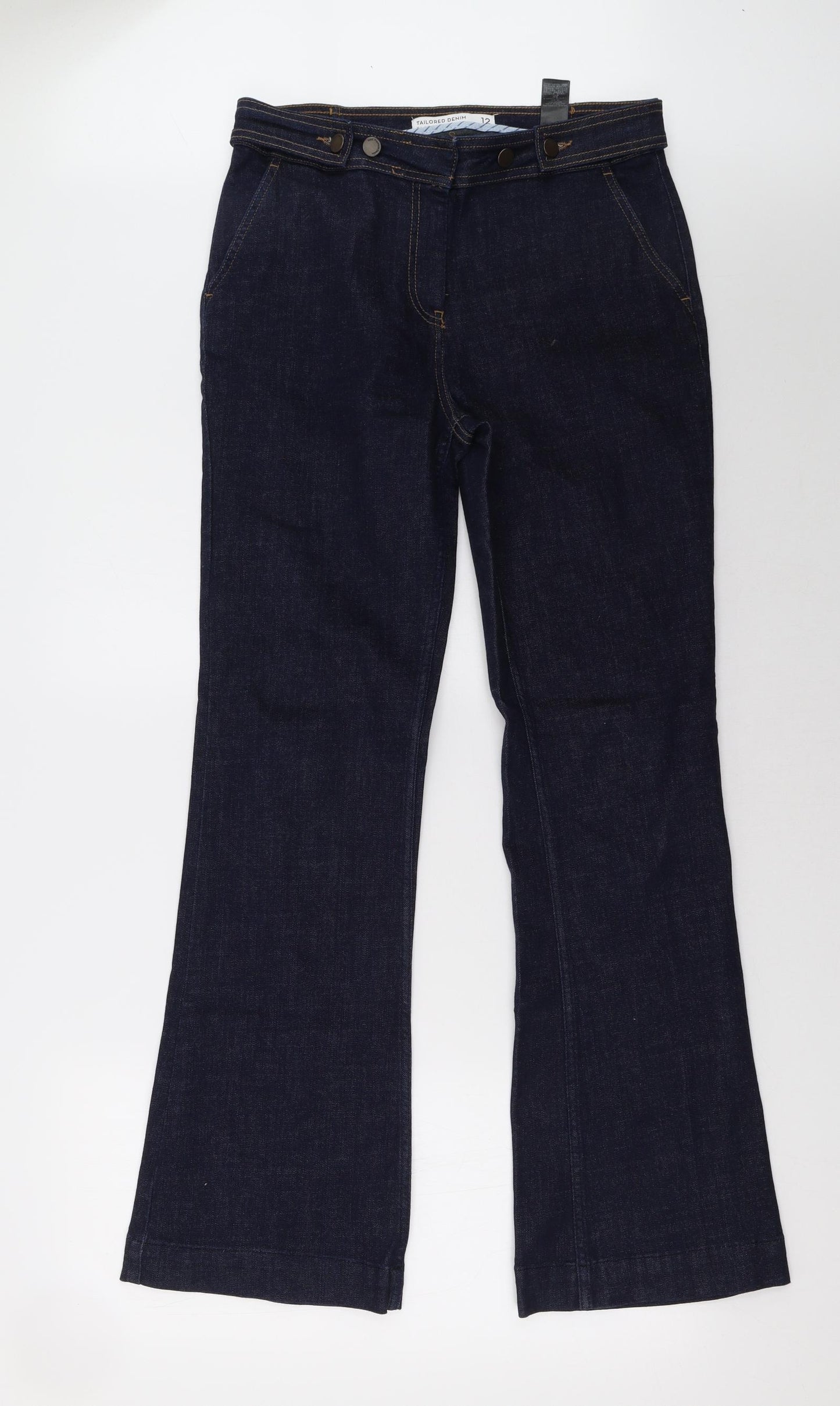 NEXT Womens Blue   Wide-Leg Jeans Size 12 L34 in