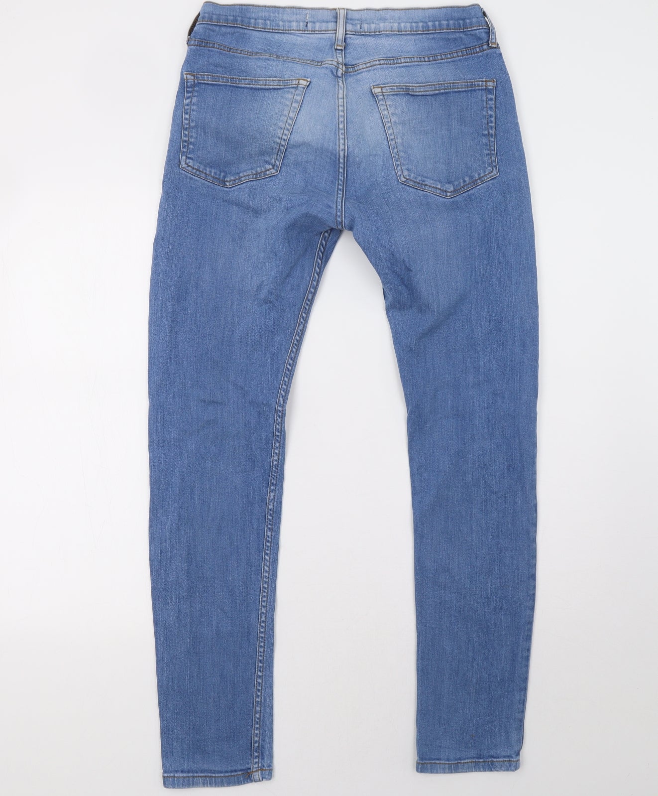 Topman Mens Blue   Straight Jeans Size 32 L32 in