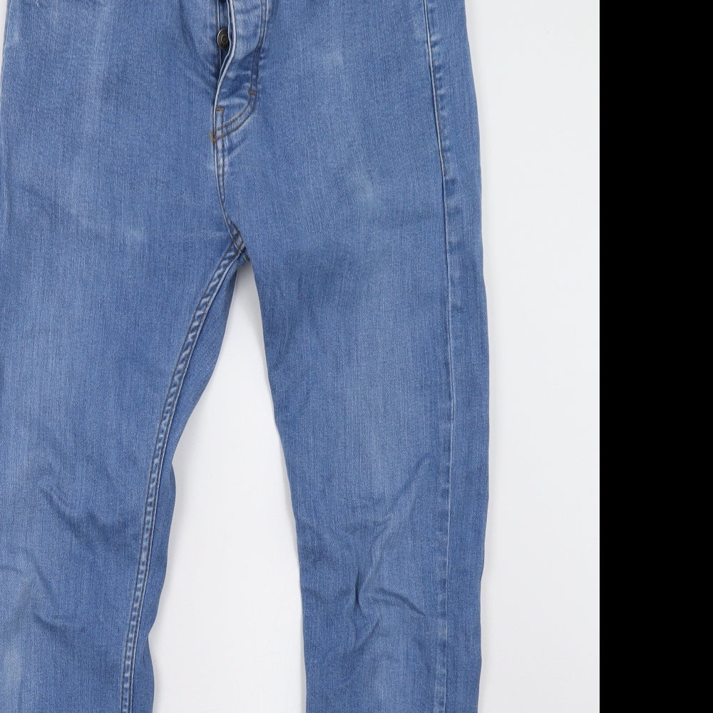Topman Mens Blue   Straight Jeans Size 32 L32 in