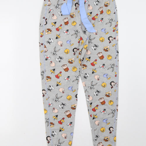 Primark Womens Grey Polka Dot   Pyjama Pants Size 12  - Looney tunes