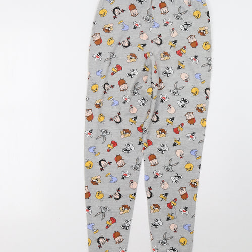 Primark Womens Grey Polka Dot   Pyjama Pants Size 12  - Looney tunes
