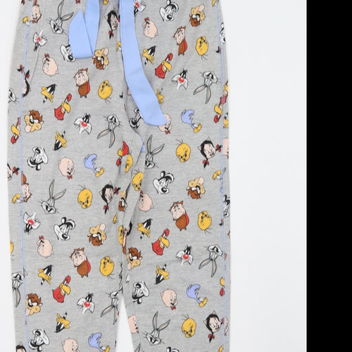 Primark Womens Grey Polka Dot   Pyjama Pants Size 12  - Looney tunes