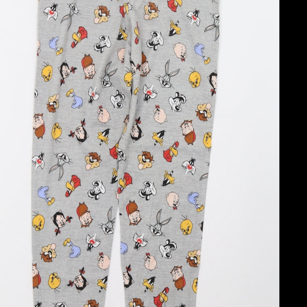 Primark Womens Grey Polka Dot   Pyjama Pants Size 12  - Looney tunes