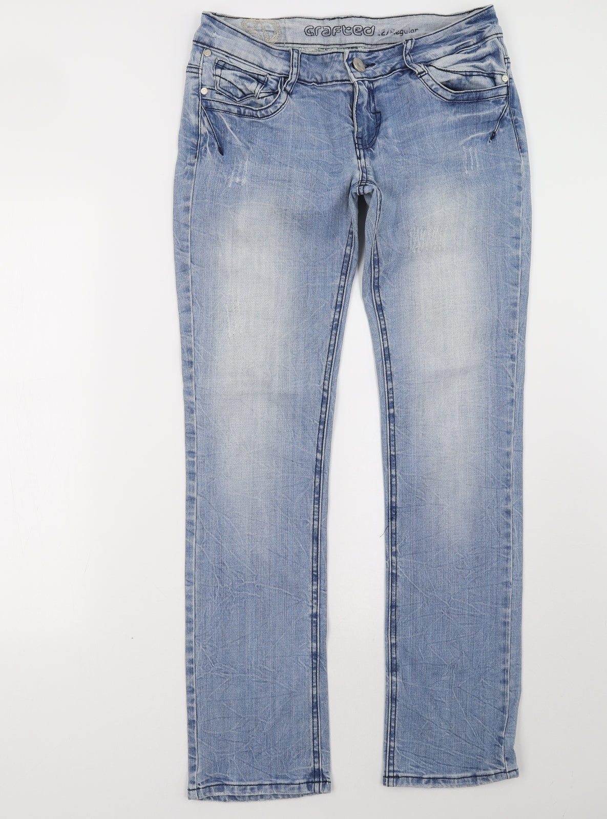 Crafted Womens Blue   Straight Jeans Size 12 L32 in