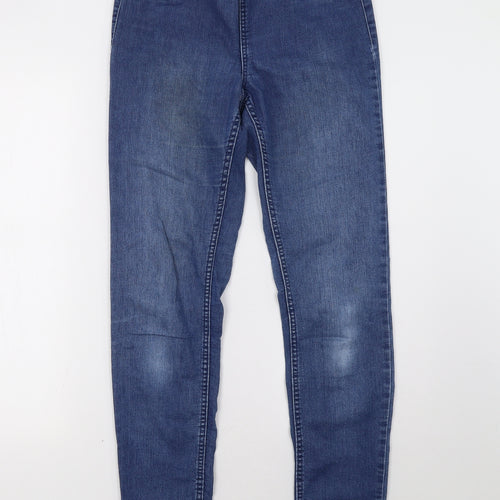 H&M Womens Blue   Jegging Trousers Size 10 L32 in
