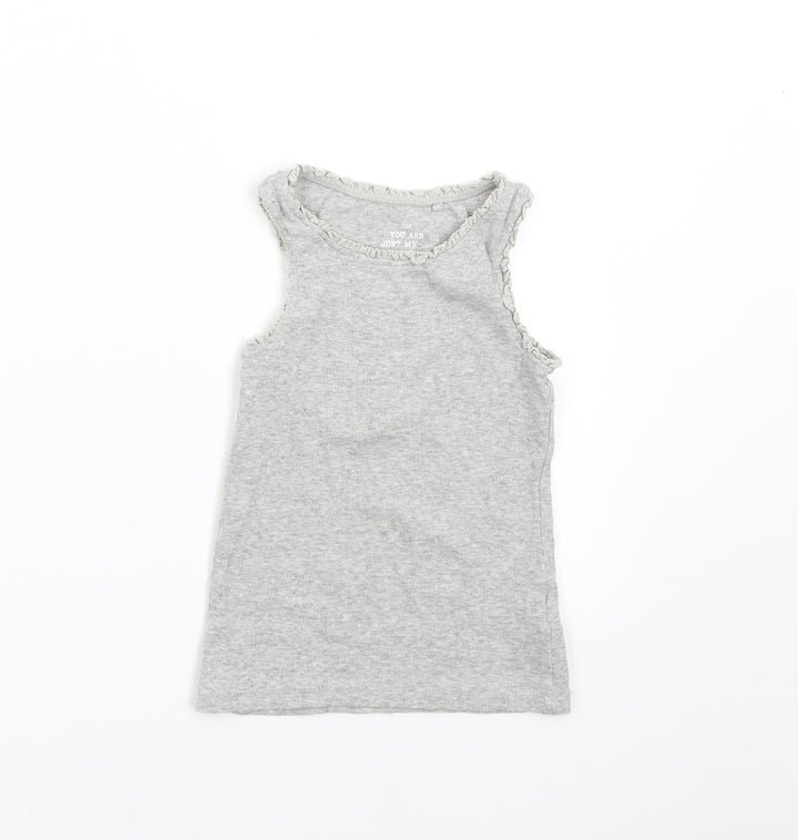 NEXT Girls Grey   Basic T-Shirt Size 4 Years