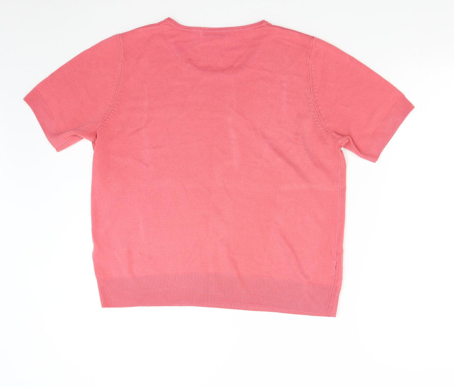 M&S Womens Pink  Knit Pullover Jumper Size 16
