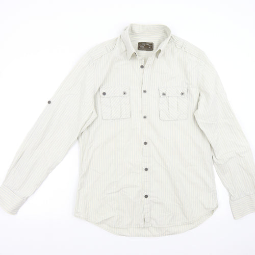 NEXT Mens Multicoloured Striped   Button-Up Size M