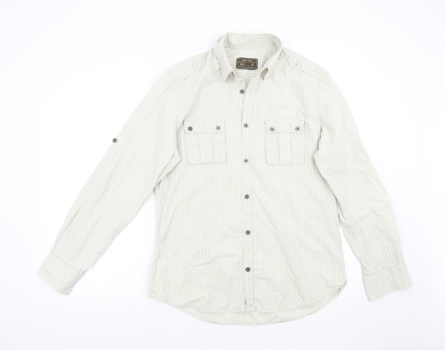 NEXT Mens Multicoloured Striped   Button-Up Size M