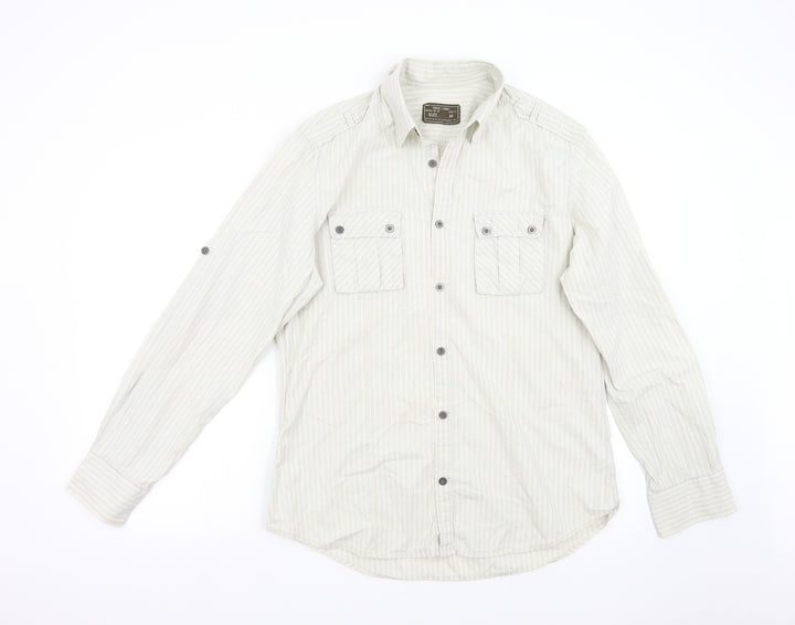 NEXT Mens Multicoloured Striped   Button-Up Size M