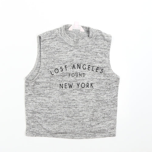 Miss Selfridge Womens Grey   Basic Tank Size 6