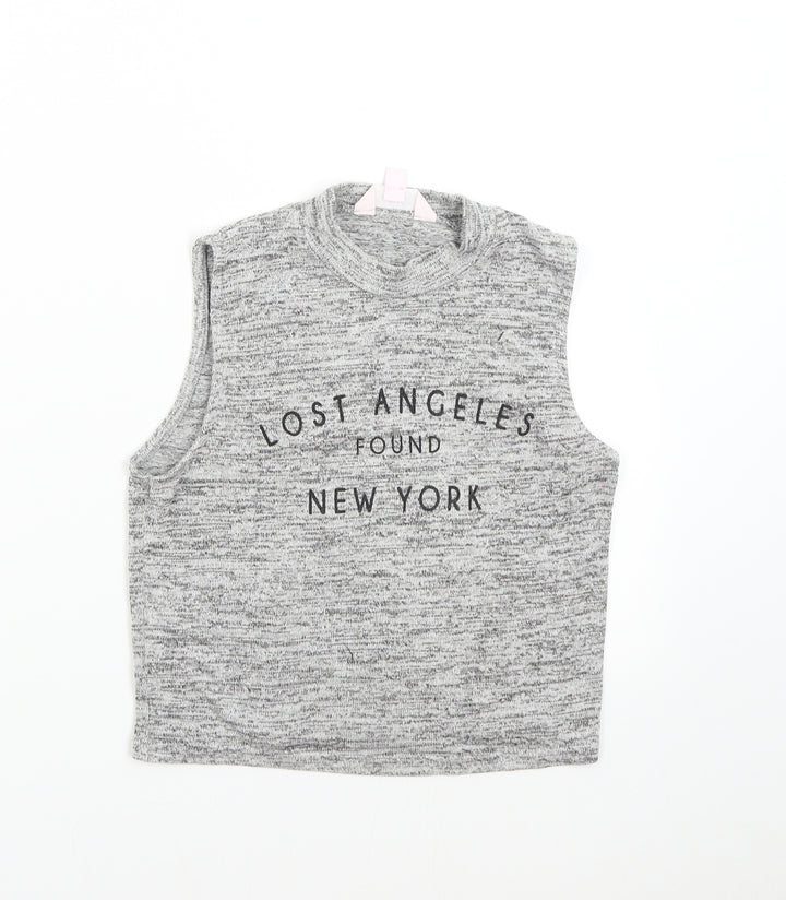 Miss Selfridge Womens Grey   Basic Tank Size 6