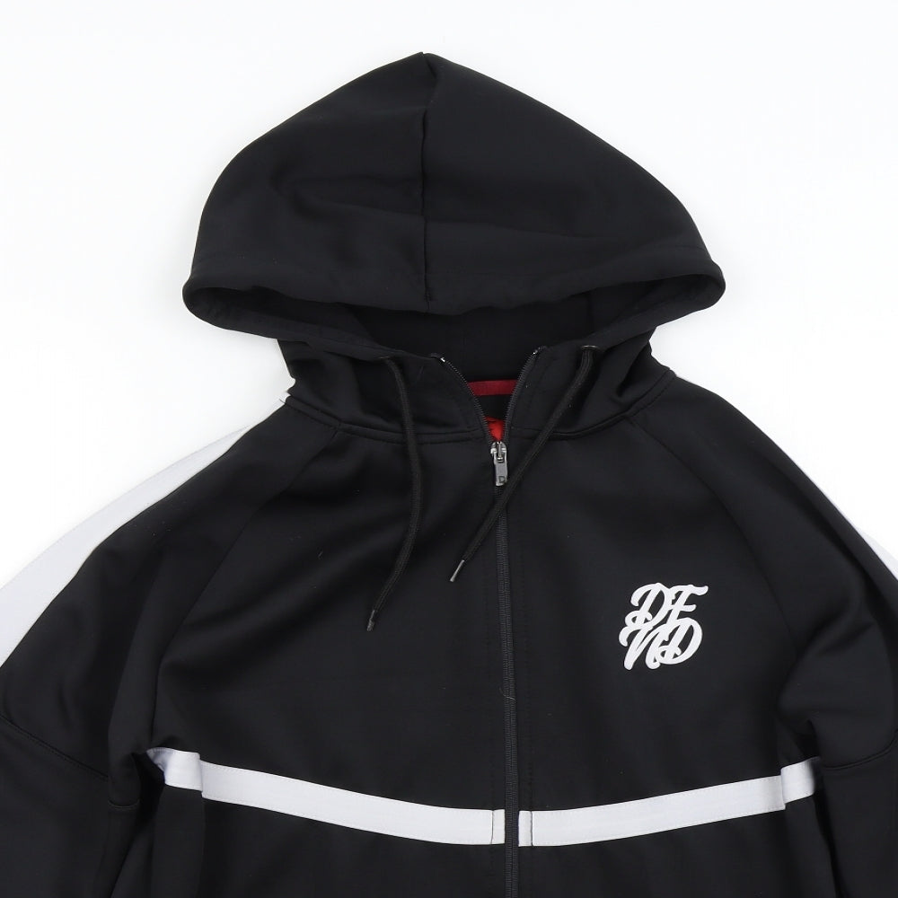 DFND Mens Black   Full Zip Hoodie Size M