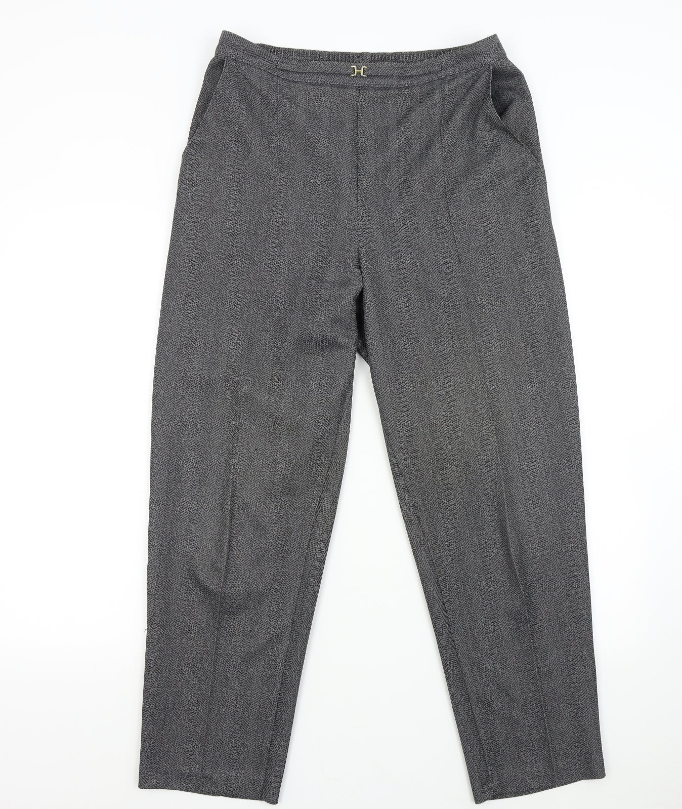 M&S Womens Grey   Trousers  Size 16 L27 in