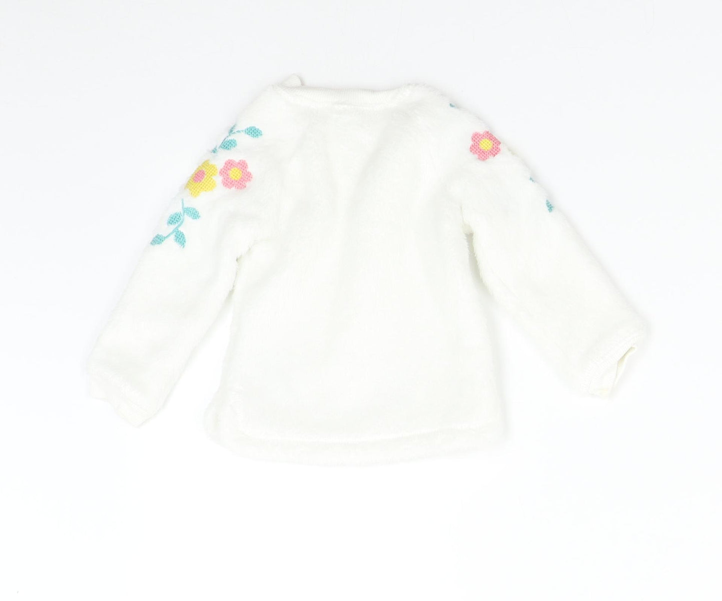 M&Co Baby White  Fleece Pullover Jumper Size 9-12 Months