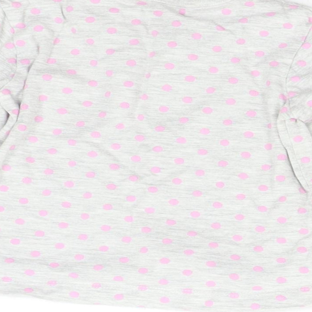 Preworn Baby Grey Polka Dot  Basic T-Shirt Size 6-9 Months